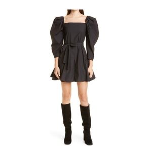 MILLE Anais Puff Sleeve Tie Waist Minidress Size Small **No Belt